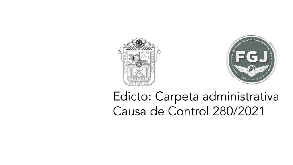 edicto Causa de Control 280 2021